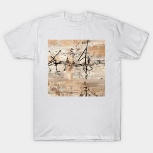 Abstract Beige T-Shirt